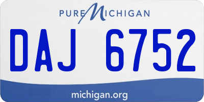 MI license plate DAJ6752