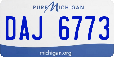 MI license plate DAJ6773