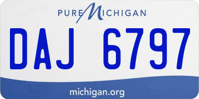 MI license plate DAJ6797