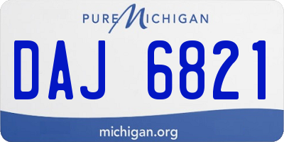 MI license plate DAJ6821