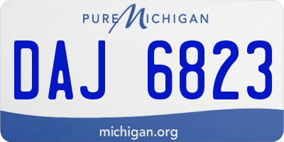 MI license plate DAJ6823