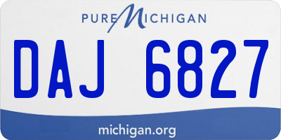 MI license plate DAJ6827