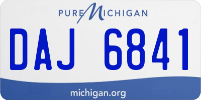 MI license plate DAJ6841
