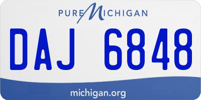 MI license plate DAJ6848