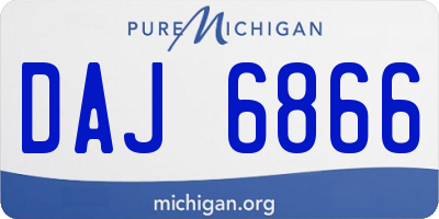 MI license plate DAJ6866