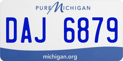 MI license plate DAJ6879