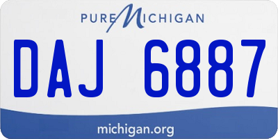 MI license plate DAJ6887