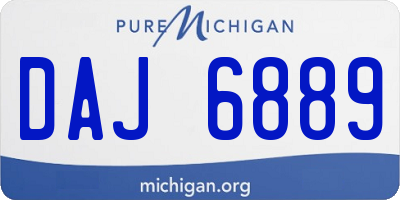 MI license plate DAJ6889