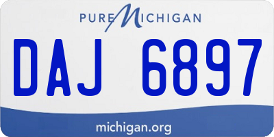 MI license plate DAJ6897