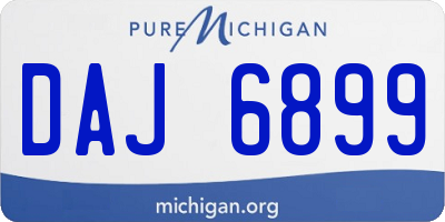 MI license plate DAJ6899