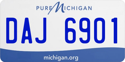 MI license plate DAJ6901