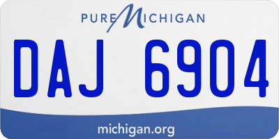 MI license plate DAJ6904
