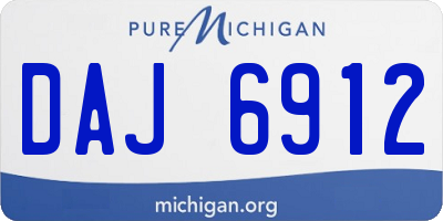 MI license plate DAJ6912