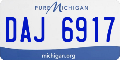 MI license plate DAJ6917