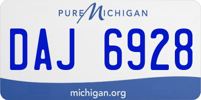 MI license plate DAJ6928
