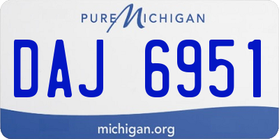 MI license plate DAJ6951