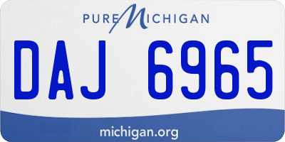 MI license plate DAJ6965