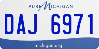 MI license plate DAJ6971