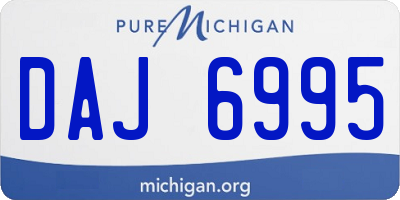 MI license plate DAJ6995