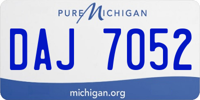 MI license plate DAJ7052