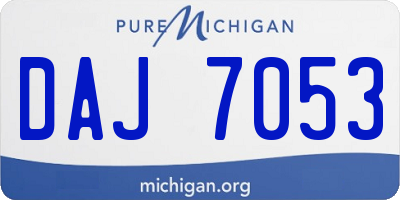 MI license plate DAJ7053