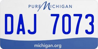 MI license plate DAJ7073