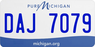 MI license plate DAJ7079