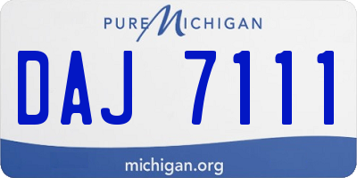 MI license plate DAJ7111