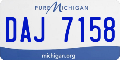 MI license plate DAJ7158