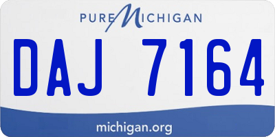 MI license plate DAJ7164