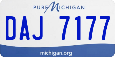 MI license plate DAJ7177