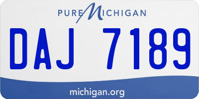 MI license plate DAJ7189
