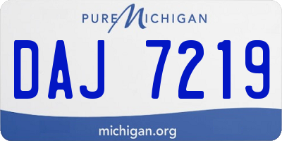 MI license plate DAJ7219