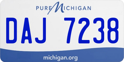 MI license plate DAJ7238
