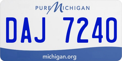 MI license plate DAJ7240