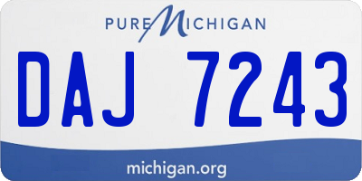 MI license plate DAJ7243