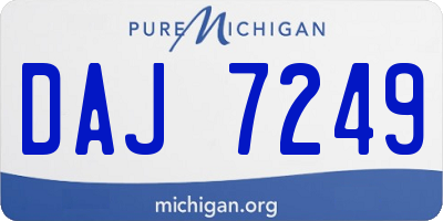MI license plate DAJ7249