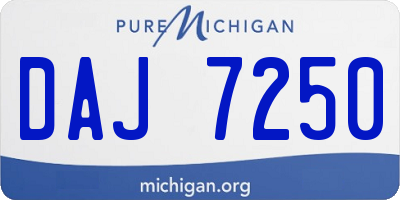 MI license plate DAJ7250