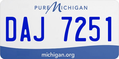 MI license plate DAJ7251
