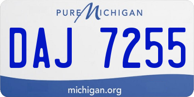 MI license plate DAJ7255