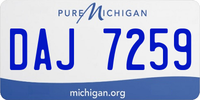 MI license plate DAJ7259