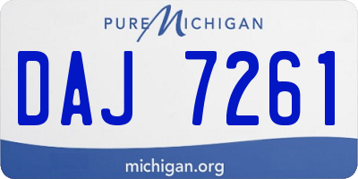 MI license plate DAJ7261