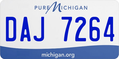 MI license plate DAJ7264