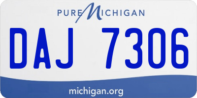 MI license plate DAJ7306