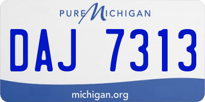 MI license plate DAJ7313