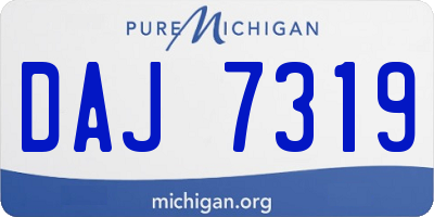 MI license plate DAJ7319