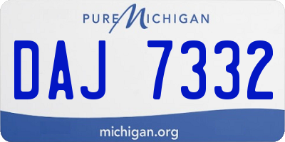 MI license plate DAJ7332