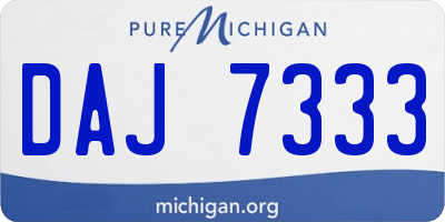 MI license plate DAJ7333