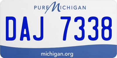 MI license plate DAJ7338