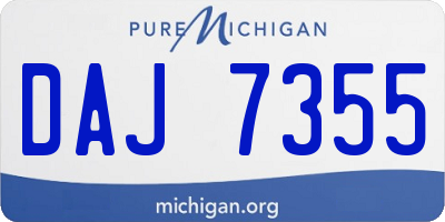 MI license plate DAJ7355